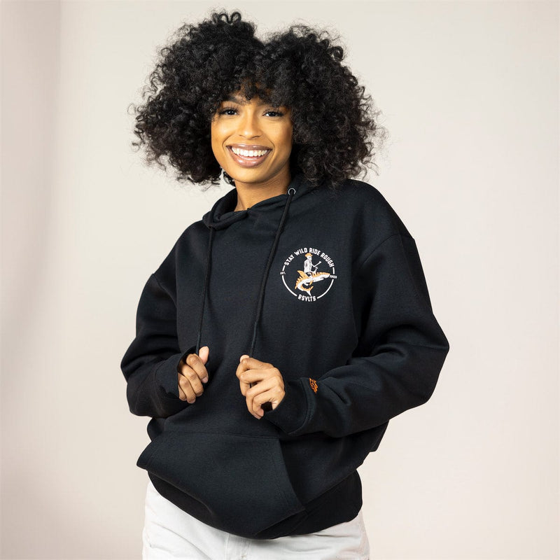 RSVLTS Stay Wild Tiger Shark Classic Hoodie in Black — detail 3