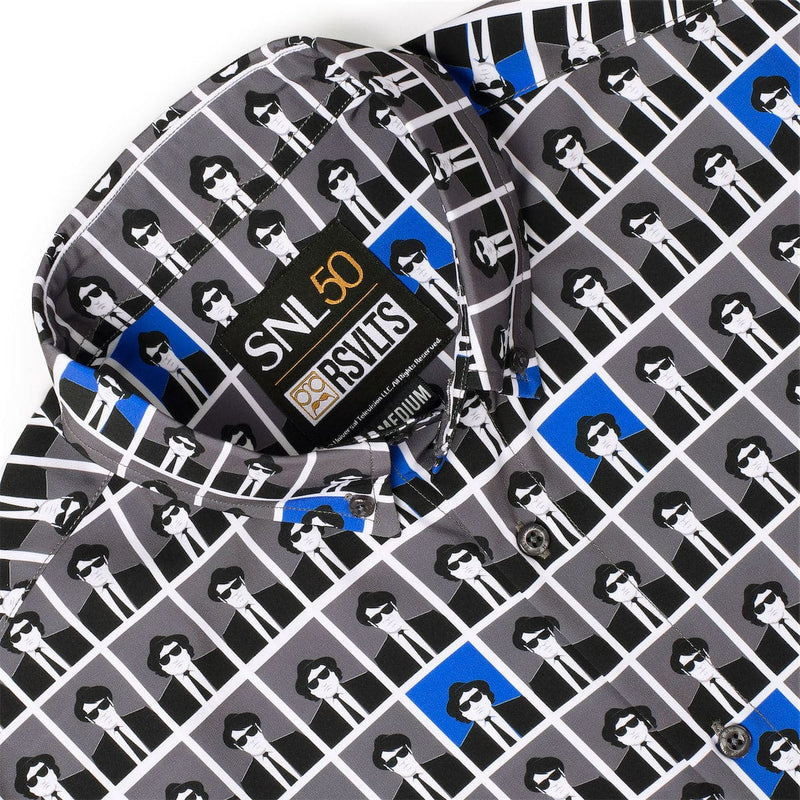 RSVLTS Jake & Elwood KUNUFLEX Short Sleeve Shirt in Black — detail 6