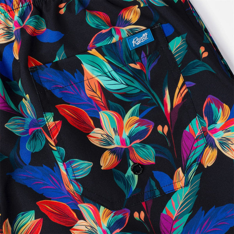 RSVLTS Vibrant Bloom Hybrid Shorts in Black — detail 3