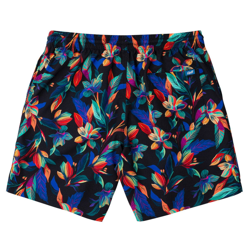 RSVLTS Vibrant Bloom Hybrid Shorts in Black — detail 5