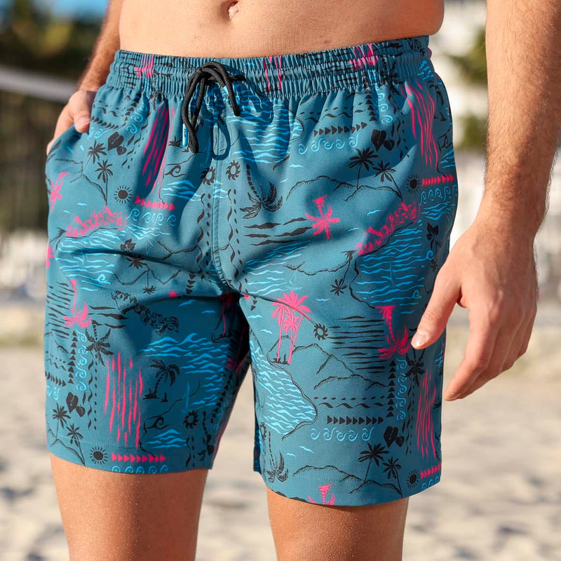 RSVLTS Soleil Beach (Night) Hybrid Shorts in Blue — detail 2