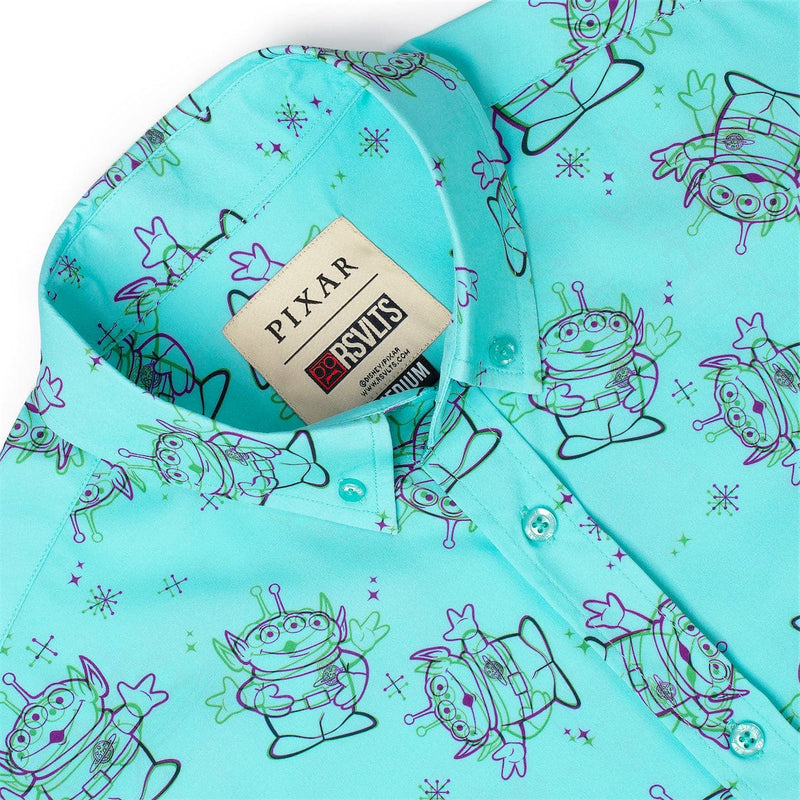 RSVLTS Eternally Grateful KUNUFLEX Short Sleeve Shirt in Blue — detail 3