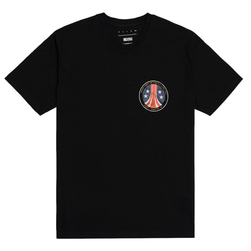 RSVLTS Department of the Colonial Navy Crewneck Tee in Black — detail 2