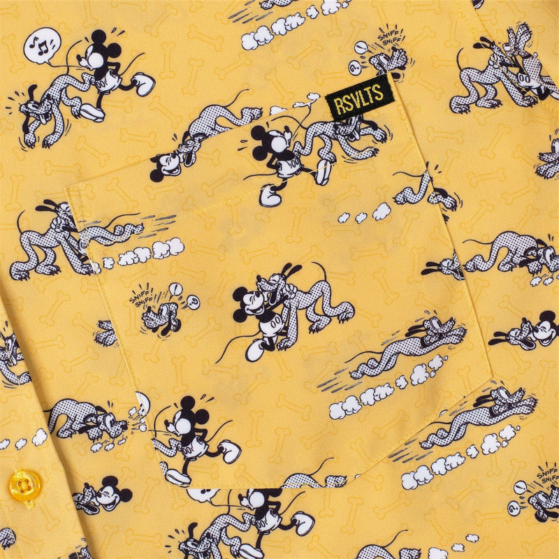 RSVLTS Mouse's Best Friend KUNUFLEX Short Sleeve Shirt in Yellow — detail 3