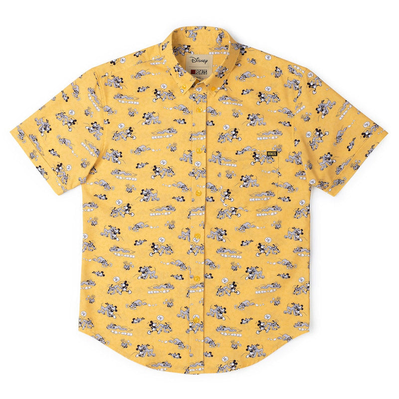 RSVLTS Mouse's Best Friend KUNUFLEX Short Sleeve Shirt in Yellow — detail 5