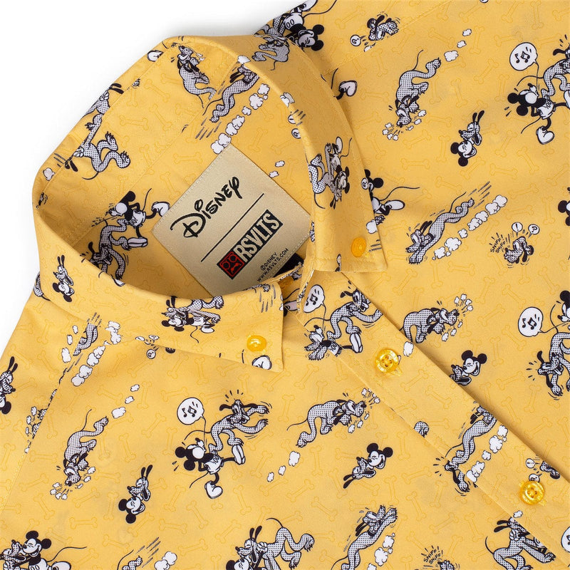 RSVLTS Mouse's Best Friend KUNUFLEX Short Sleeve Shirt in Yellow — detail 6