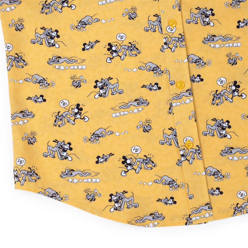 RSVLTS Mouse's Best Friend KUNUFLEX Short Sleeve Shirt in Yellow — detail 7