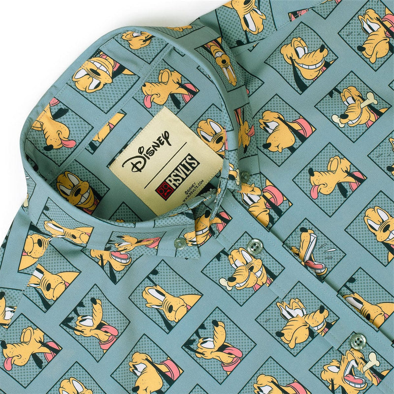 RSVLTS Portraits of a Pup KUNUFLEX Short Sleeve Shirt in Green — detail 6