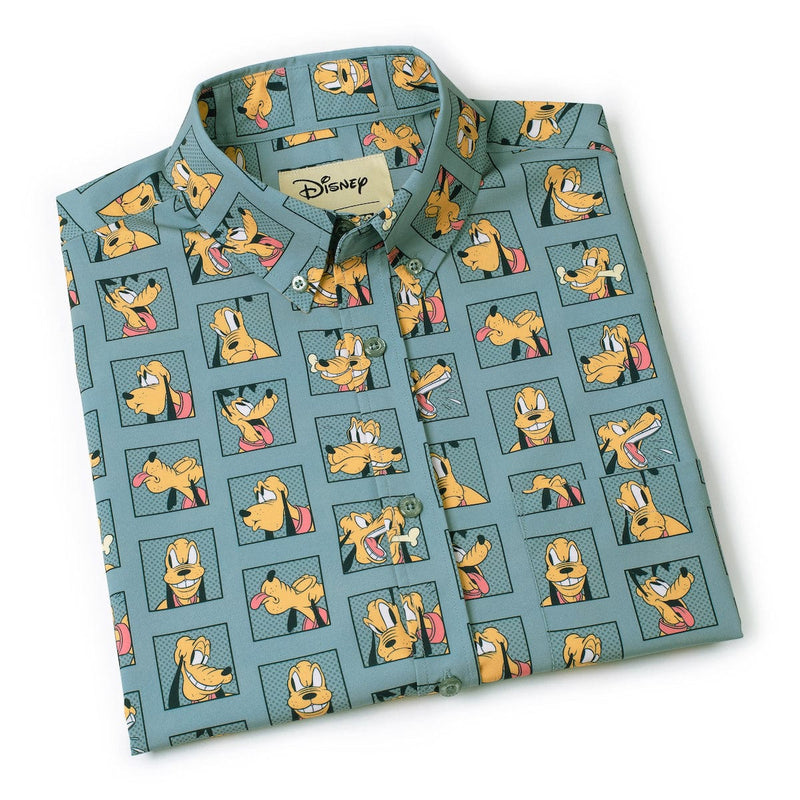 RSVLTS Portraits of a Pup KUNUFLEX Short Sleeve Shirt in Green — detail 8