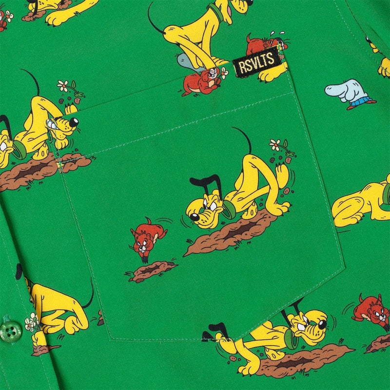RSVLTS Pluto and the Gopher KUNUFLEX Short Sleeve Shirt in Green — detail 3
