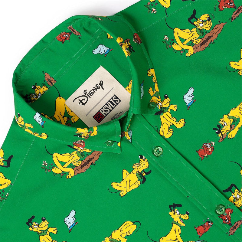 RSVLTS Pluto and the Gopher KUNUFLEX Short Sleeve Shirt in Green — detail 6