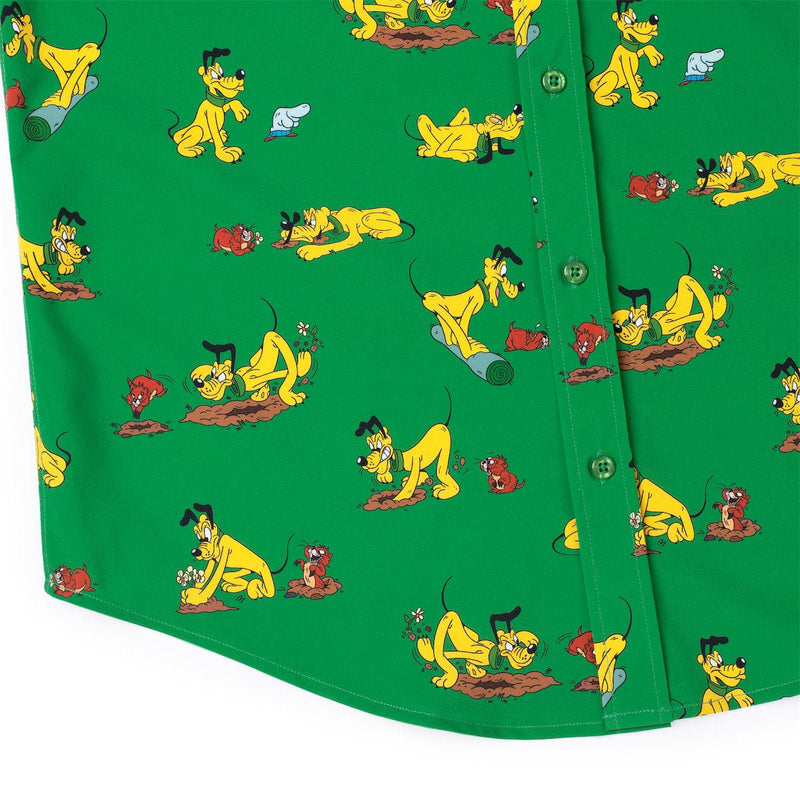 RSVLTS Pluto and the Gopher KUNUFLEX Short Sleeve Shirt in Green — detail 7