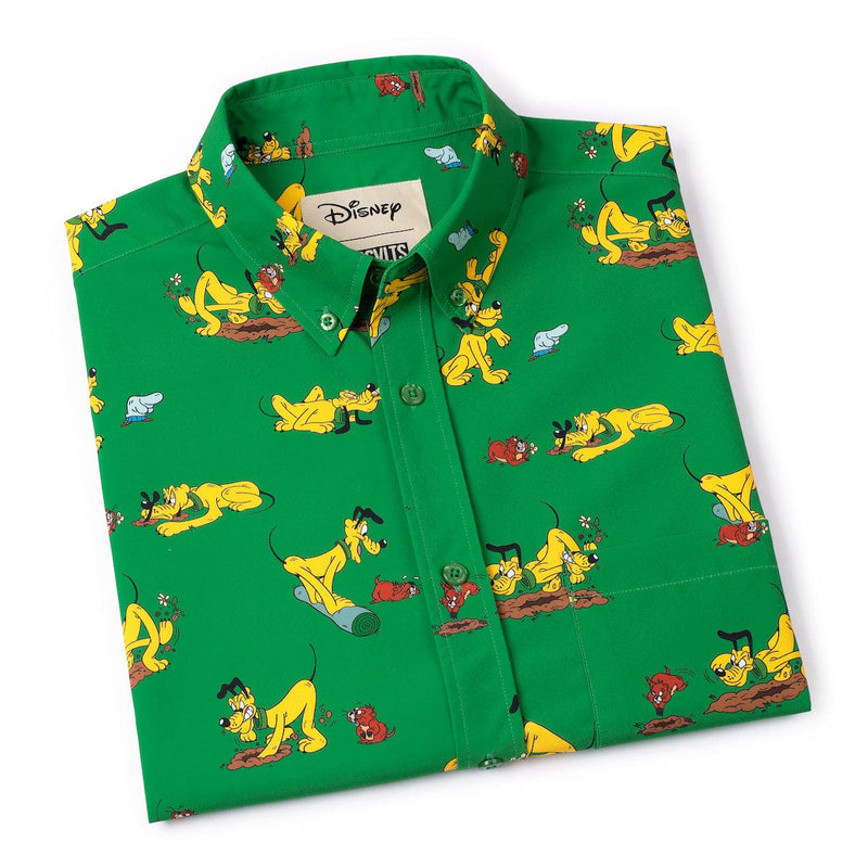 RSVLTS Pluto and the Gopher KUNUFLEX Short Sleeve Shirt in Green — detail 8