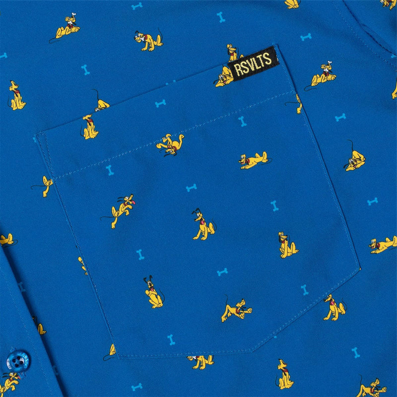 RSVLTS Lil Plutos KUNUFLEX Short Sleeve Shirt in Blue — detail 3