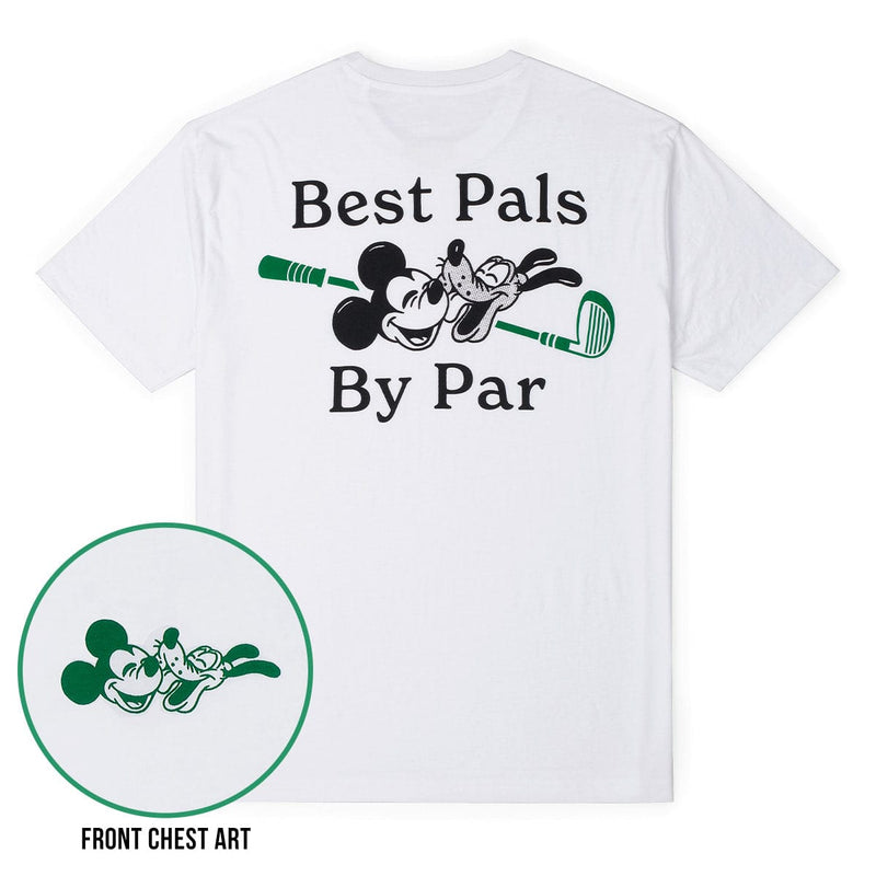 RSVLTS Best Pals By Par Crewneck Tee in White — front view
