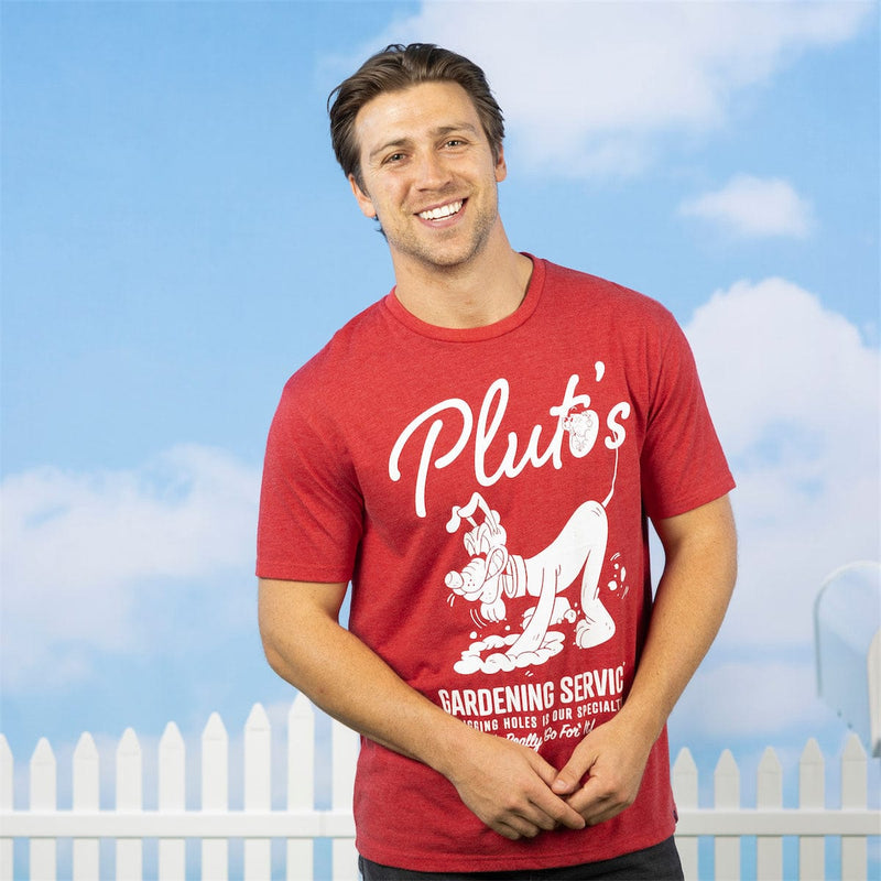RSVLTS Pluto's Gardening Service Crewneck Tee in Red — detail 2