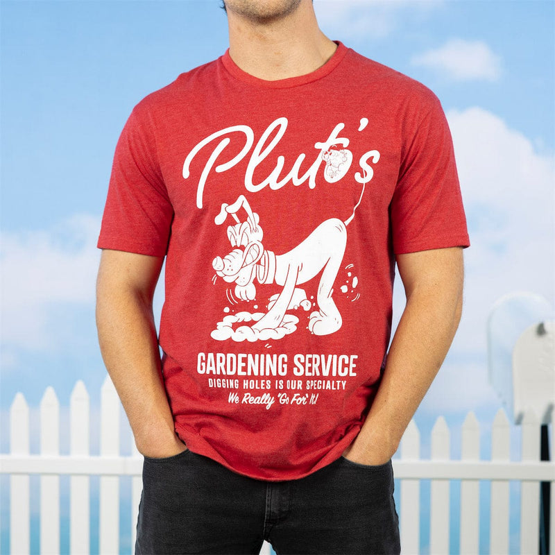 RSVLTS Pluto's Gardening Service Crewneck Tee in Red — detail 4