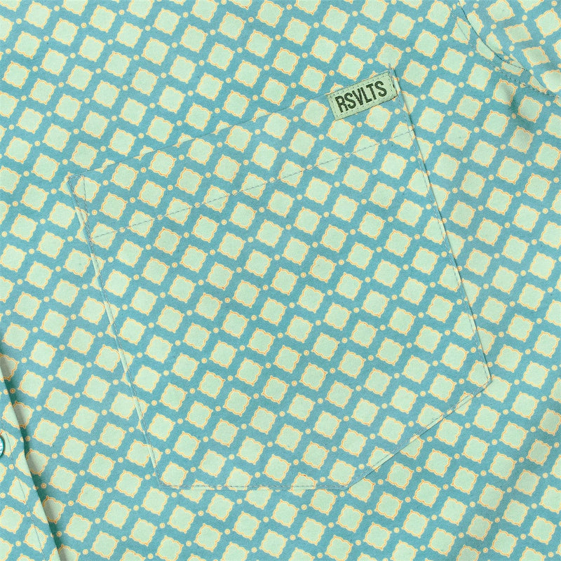 RSVLTS Sweet Tile O' Mine KUNUFLEX Short Sleeve Shirt in Green — detail 2