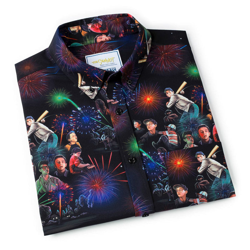 RSVLTS Night Game KUNUFLEX Short Sleeve Shirt in Black — detail 4