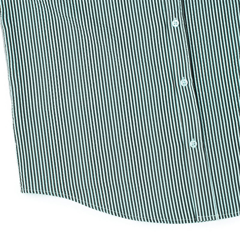 RSVLTS John, My Boy! Stretch Seersucker Short Sleeve Shirt in Green — detail 7