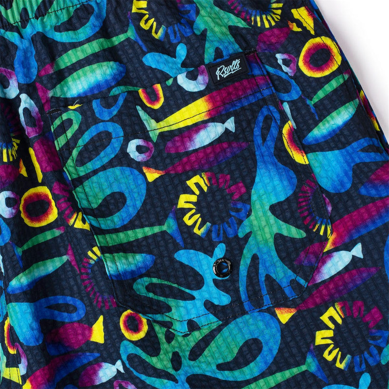 RSVLTS Rad Reef Stretch Seersucker Hybrid Shorts in Multicolor — detail 3