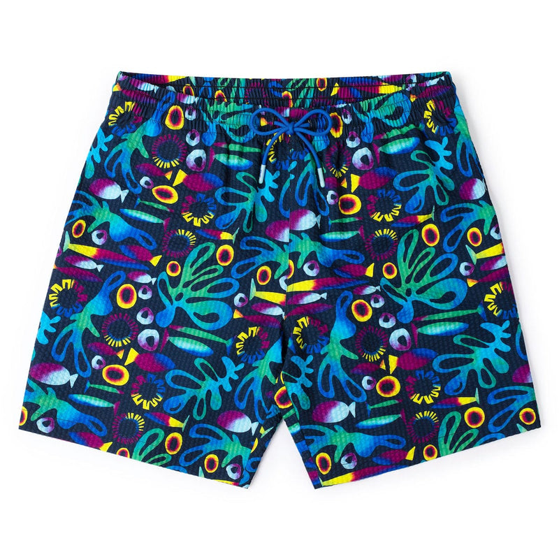 RSVLTS Rad Reef Stretch Seersucker Hybrid Shorts in Multicolor — detail 5