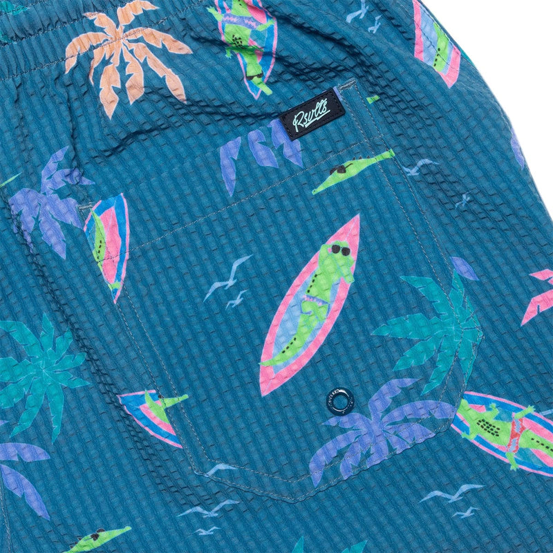 RSVLTS Gator Rays Stretch Seersucker Hybrid Shorts in Blue — detail 4