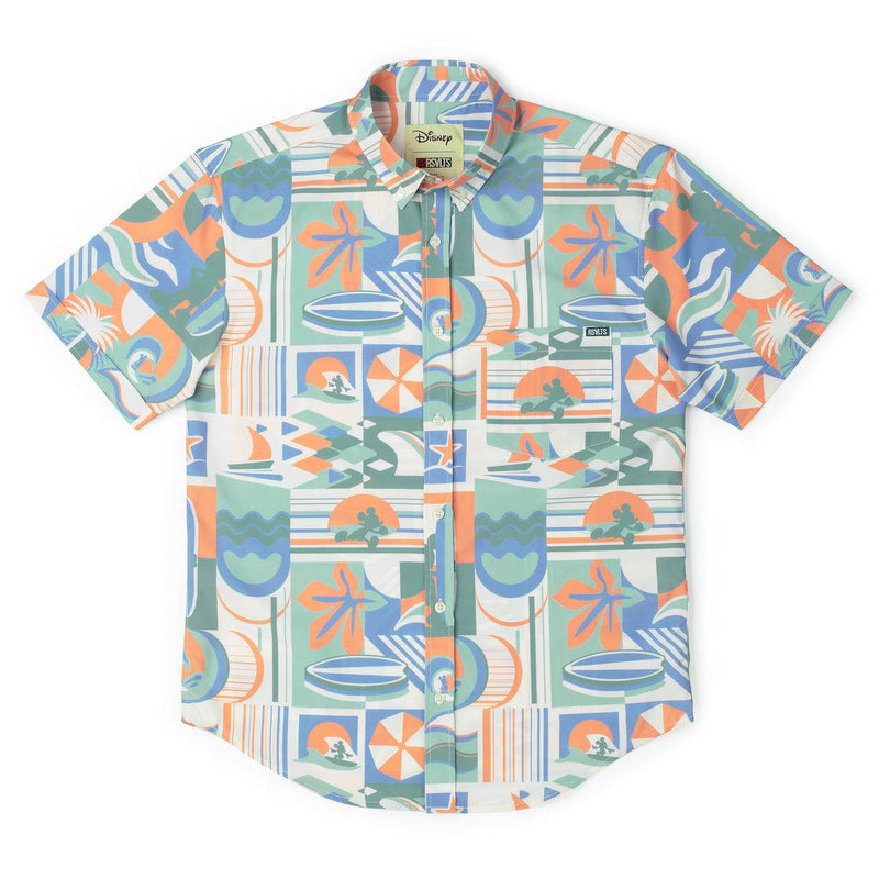 RSVLTS Mickey's Endless Summer KUNUFLEX Short Sleeve Shirt in Multicolor — detail 4