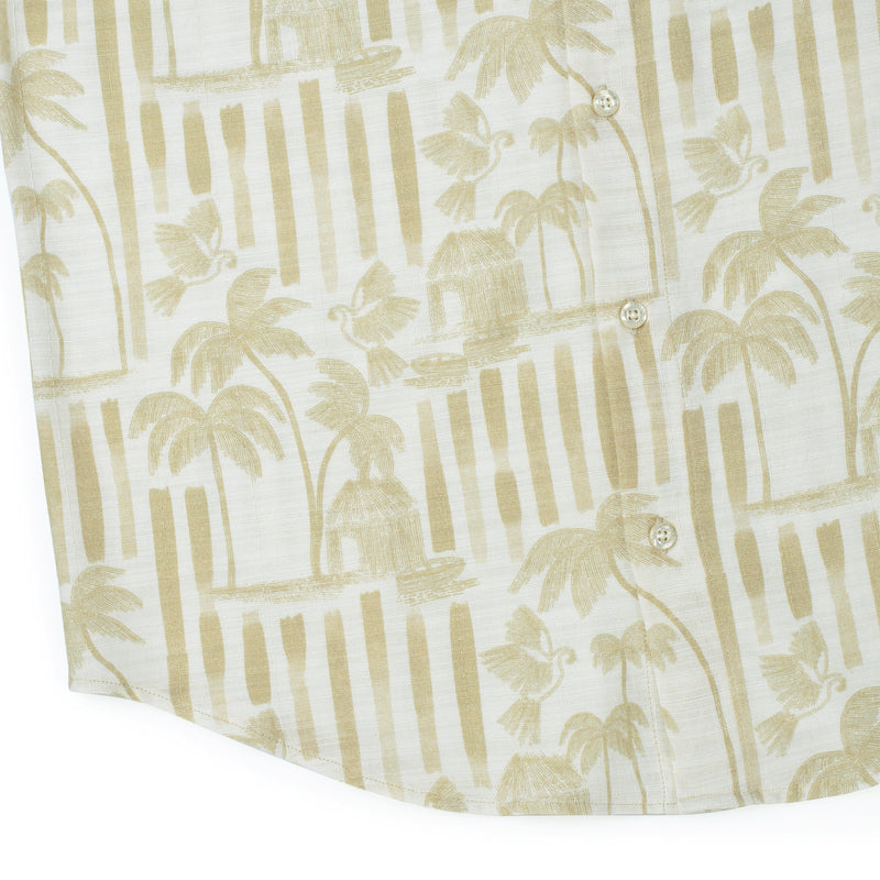 RSVLTS Bula (Gold) Bamboo Short Sleeve Shirt in Neutral — detail 4