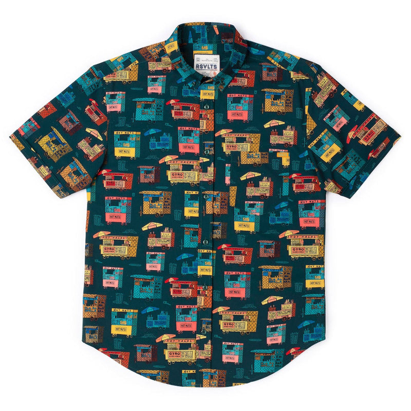 RSVLTS A La Cart KUNUFLEX Short Sleeve Shirt in Green — detail 2