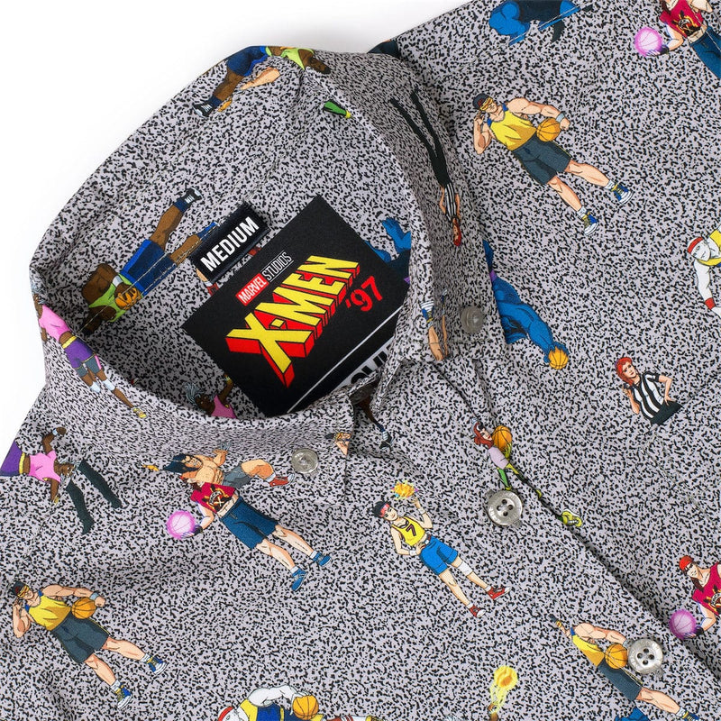 RSVLTS Remember, No Powers! Youth KUNUFLEX Short Sleeve Shirt in Gray — detail 2