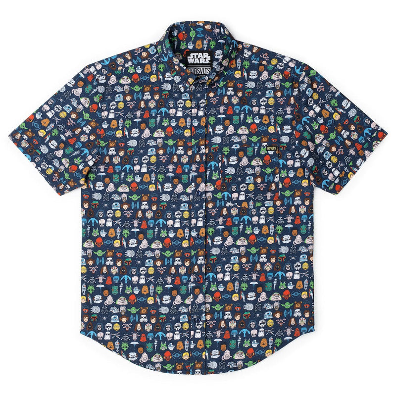 RSVLTS Cartoon Cosmos KUNUFLEX Short Sleeve Shirt in Multicolor — detail 4