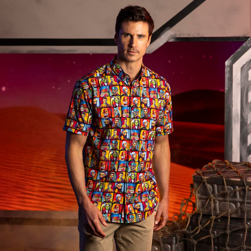 RSVLTS Artistic Rebellion KUNUFLEX Short Sleeve Shirt in Multicolor — detail 2