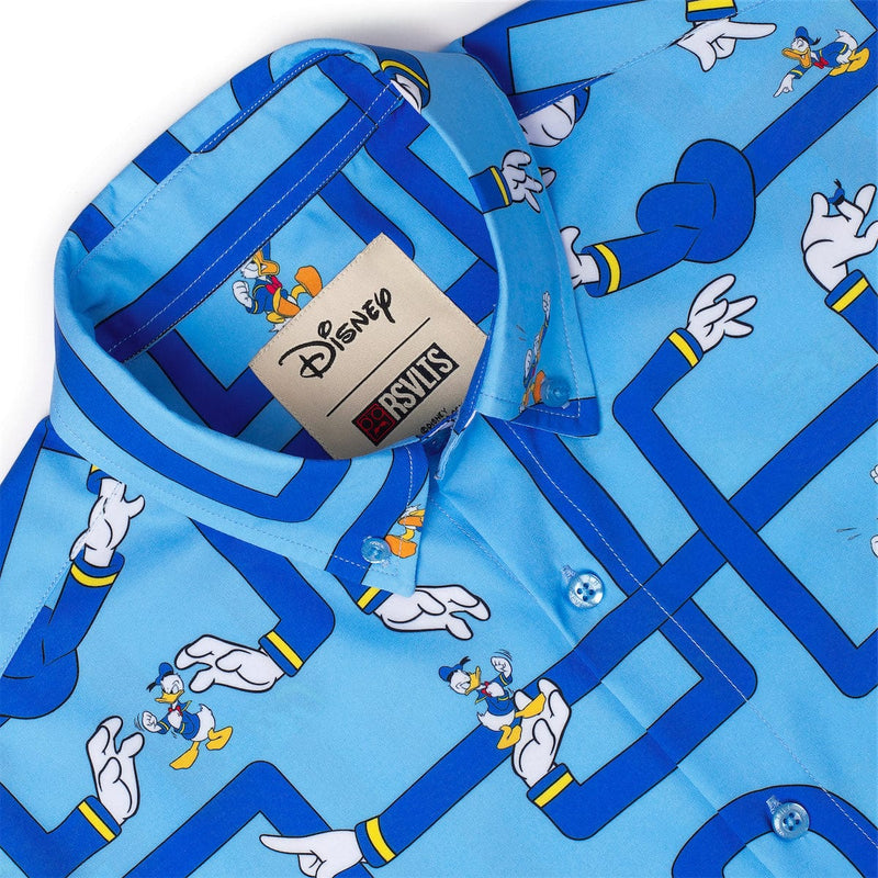 RSVLTS Out on a Limb KUNUFLEX Short Sleeve Shirt in Blue — detail 4