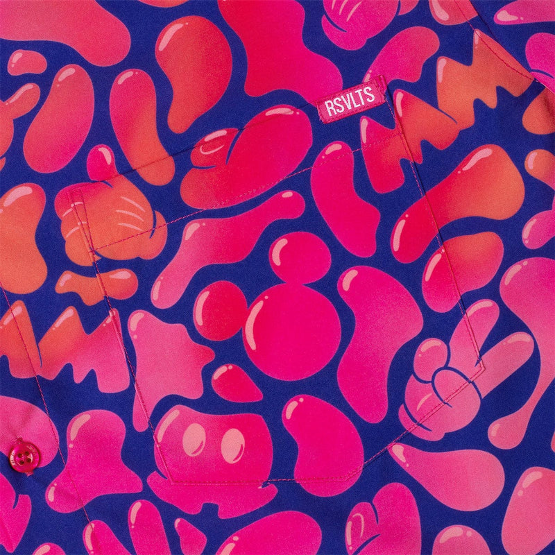 RSVLTS Glow Flow Mickey KUNUFLEX Short Sleeve Shirt in Pink — detail 3