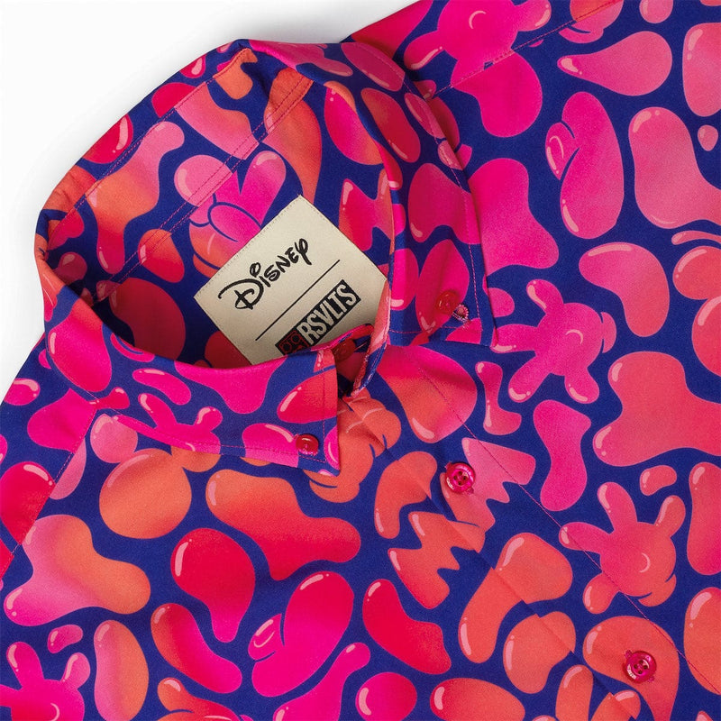 RSVLTS Glow Flow Mickey KUNUFLEX Short Sleeve Shirt in Pink — detail 5