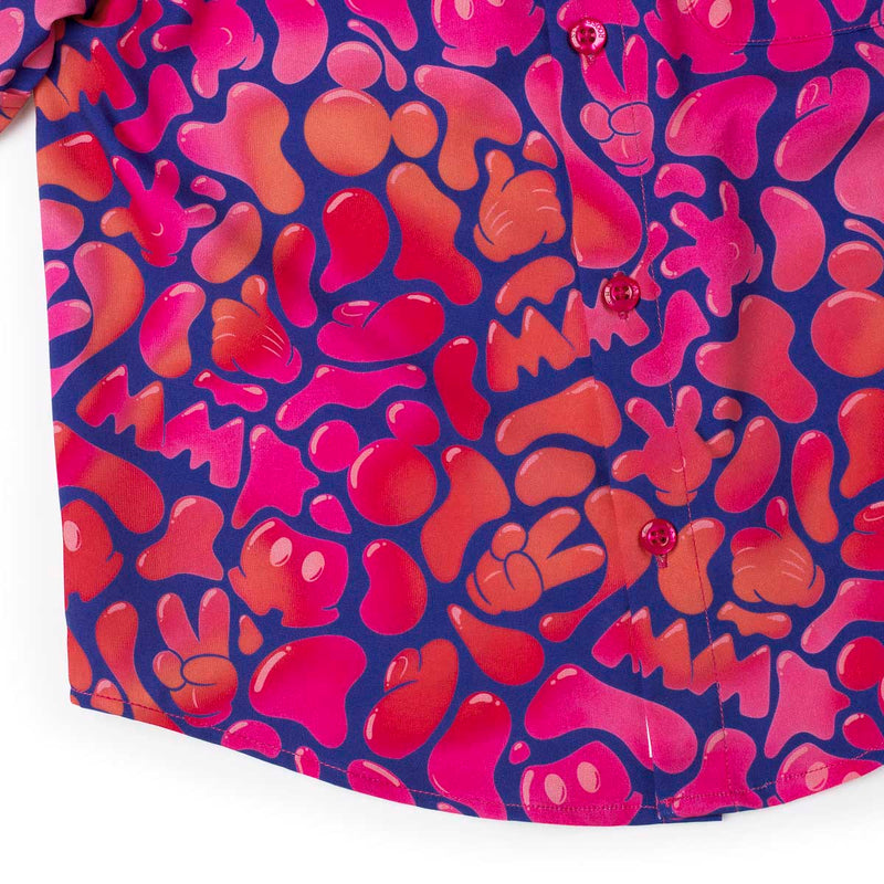 RSVLTS Glow Flow Mickey Preschool KUNUFLEX Short Sleeve Shirt in Pink — detail 4