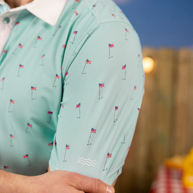 RSVLTS E Par-ibus Unum All-Day Polo in Green — detail 4