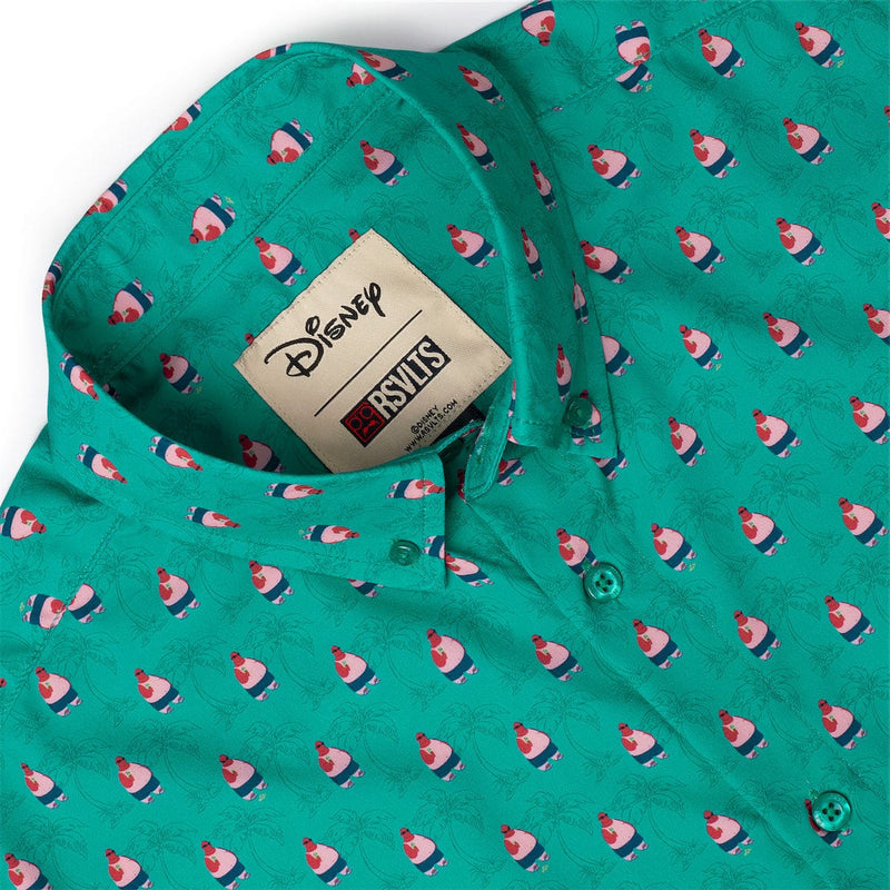 RSVLTS Ice Cream Man KUNUFLEX Short Sleeve Shirt in Green — detail 4