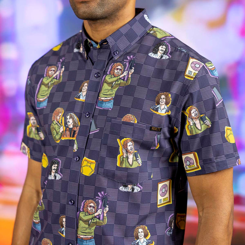 RSVLTS More Cowbell KUNUFLEX Short Sleeve Shirt in Purple — detail 4