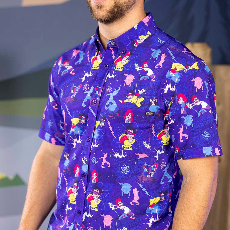RSVLTS Max Voltage KUNUFLEX Short Sleeve Shirt in Purple — detail 2