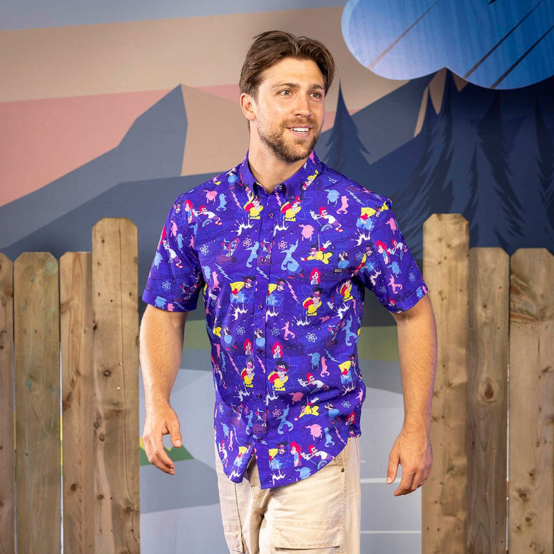 RSVLTS Max Voltage KUNUFLEX Short Sleeve Shirt in Purple — detail 3
