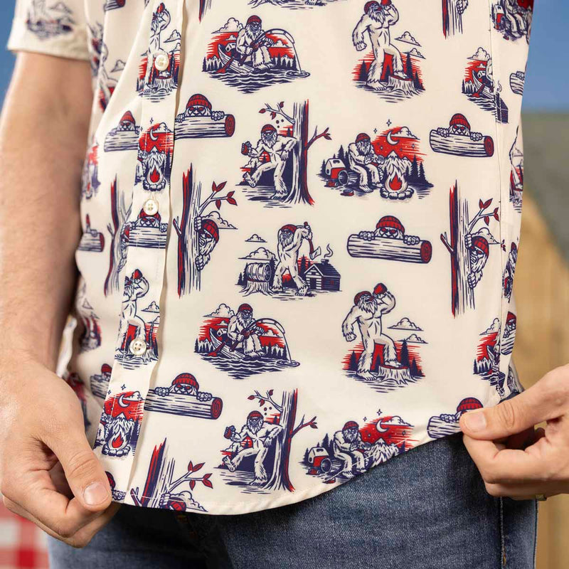 RSVLTS Search Party KUNUFLEX Short Sleeve Shirt (Legends Edition) in Blue — detail 2