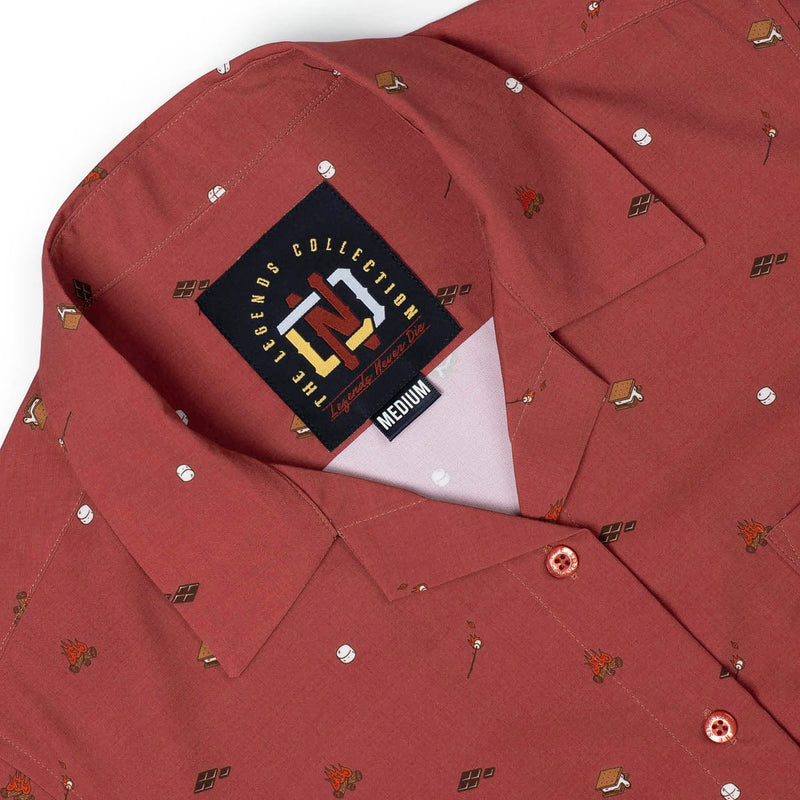 RSVLTS S'more What? Women's KUNUFLEX Short Sleeve Shirt (Legends Edition) in Brown — detail 2