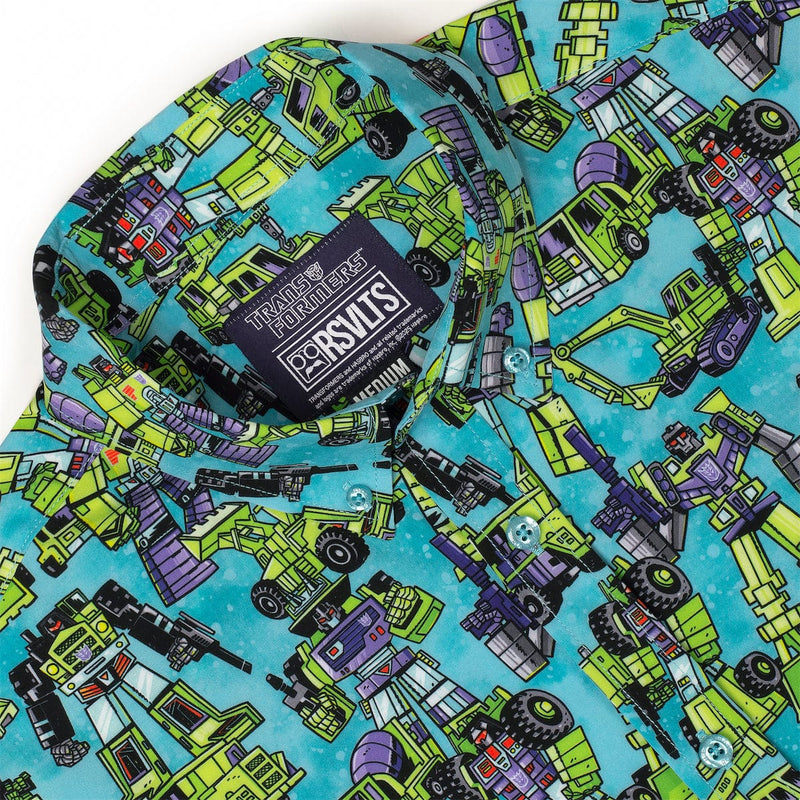 RSVLTS Constructicon Crew KUNUFLEX Short Sleeve Shirt in Green — detail 2