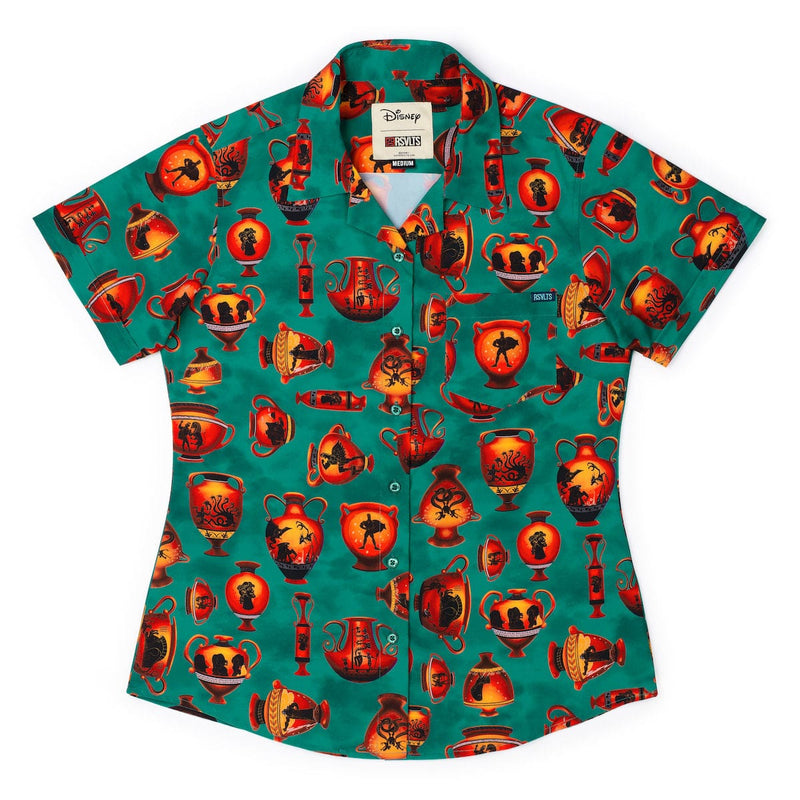 RSVLTS Vases of Valor Women's KUNUFLEX Short Sleeve Shirt in Green — detail 2