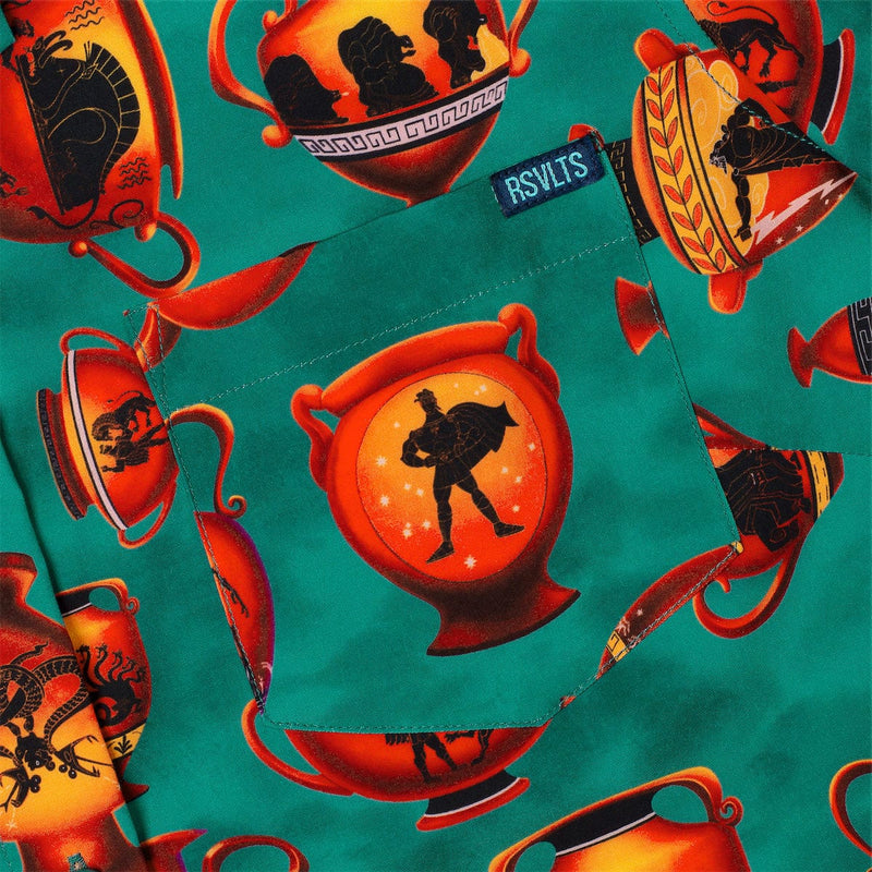 RSVLTS Vases of Valor Women's KUNUFLEX Short Sleeve Shirt in Green — detail 4