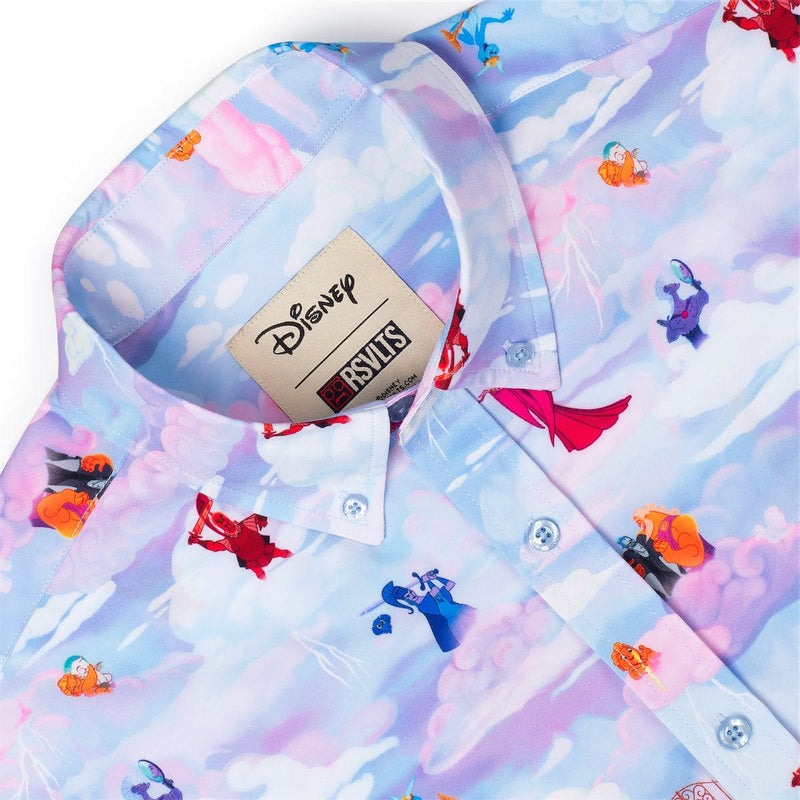 RSVLTS Pantheon Party KUNUFLEX Short Sleeve Shirt in Pink — detail 4