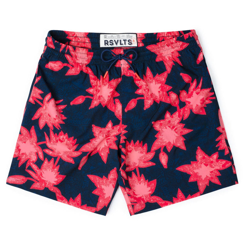RSVLTS Camp Kunu Floral (Red) Hybrid Shorts — front view