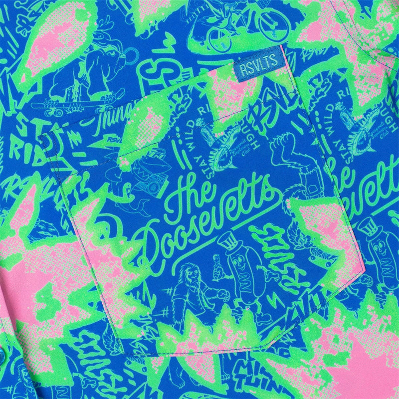 RSVLTS Camp Kunu Floral (Light Blue) KUNUFLEX Short Sleeve Shirt — detail 3